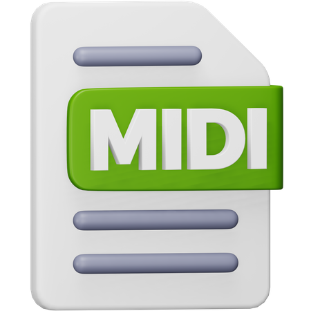 Midi File  3D Icon