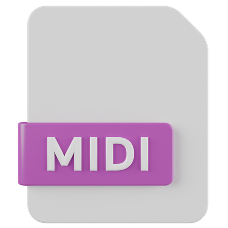 MIDI File  3D Icon