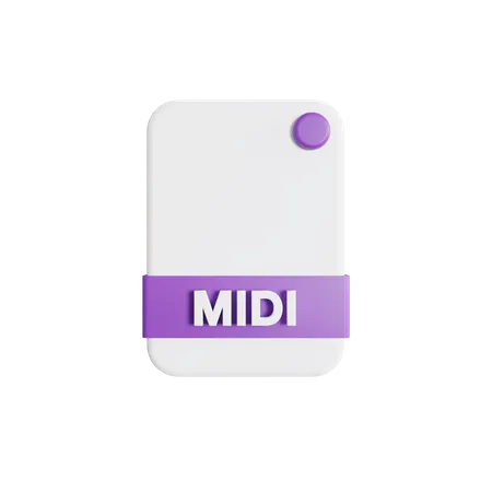 Midi File  3D Icon