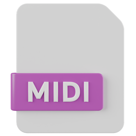 MIDI File 3D Icon