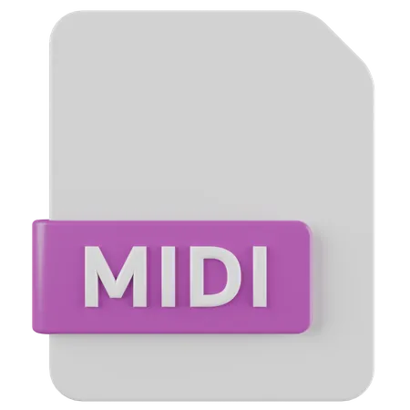 MIDI File  3D Icon