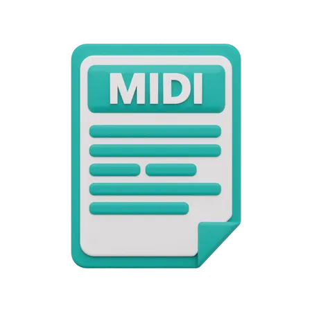 Midi file  3D Icon