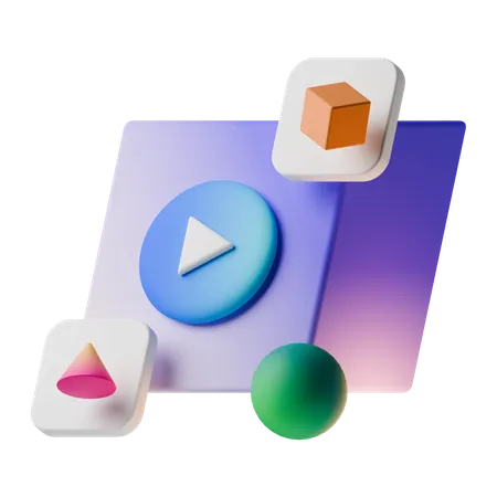 Meios de comunicação  3D Icon