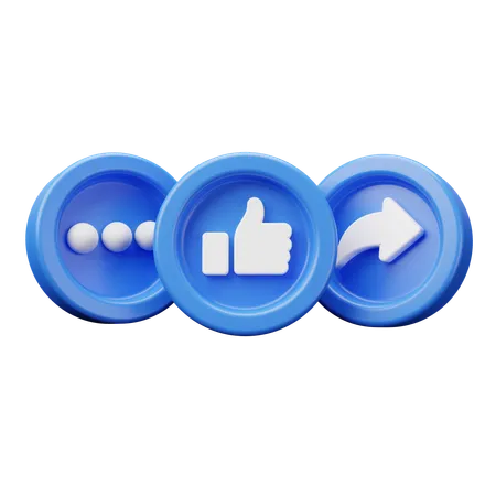 Mídia social  3D Icon