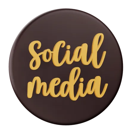 Mídia social  3D Icon