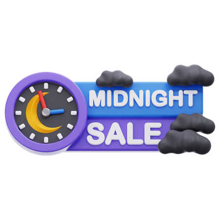 Midnight Sale  3D Icon