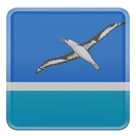 Midway Islands Square Flag  3D Icon