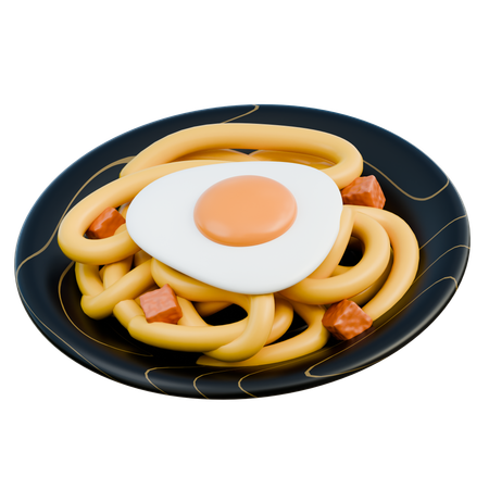 Mie goreng comida tradicional indonésia  3D Icon