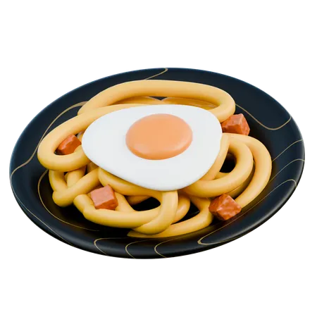 Mie goreng comida tradicional indonésia  3D Icon