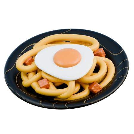 Mie Goreng Indonesian Traditional Food  3D Icon