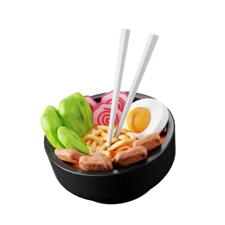 Cuisine japonaise Mie Ramen  3D Icon