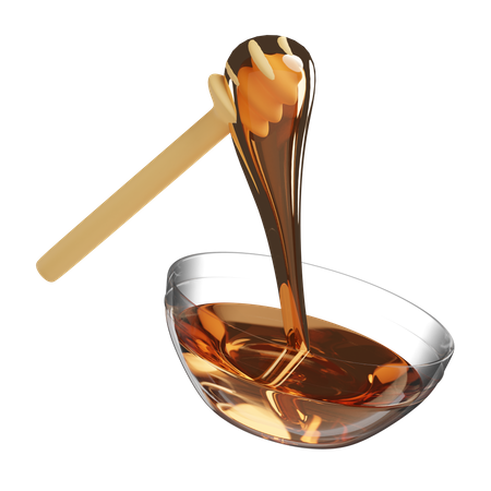 Louche de miel  3D Illustration