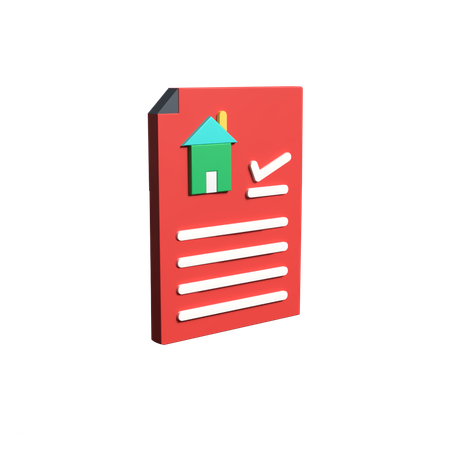 Mietvertrag  3D Icon