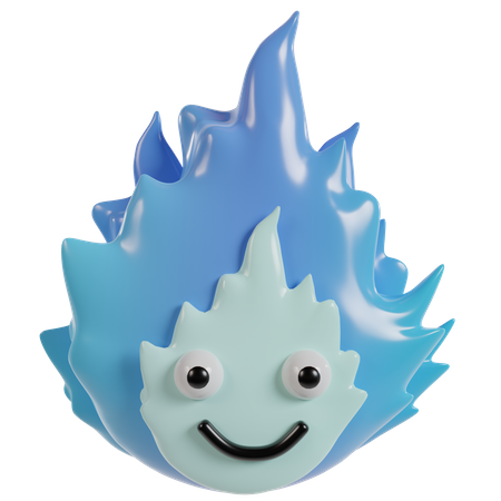Jolie flamme bleue  3D Icon