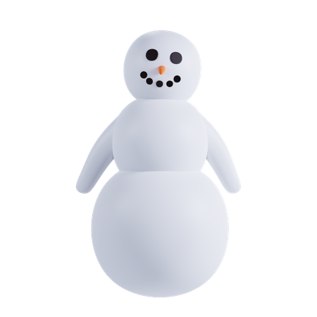 Bonhomme de neige mignon  3D Illustration