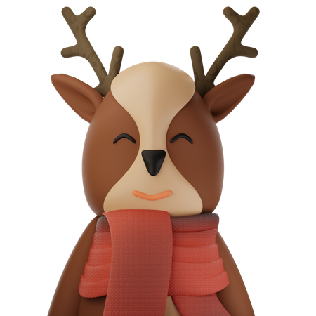 Cerf mignon  3D Icon