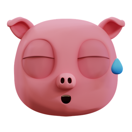 Emoji mignon de cochon qui rit  3D Icon