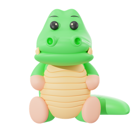 Crocodile mignon  3D Illustration