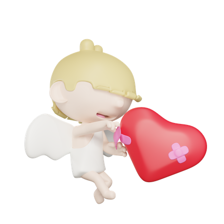 Mignon, cupidon, remède, amour  3D Illustration