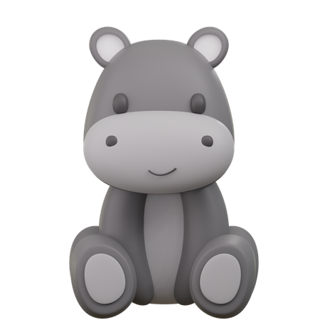 Hippopotame mignon  3D Icon