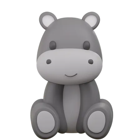 Hippopotame mignon  3D Icon