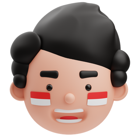 Joli avatar indonésien mature  3D Illustration