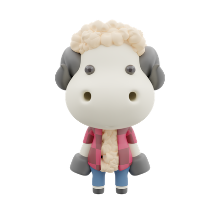 Mouton mignon  3D Illustration