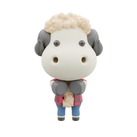 Mouton mignon  3D Illustration