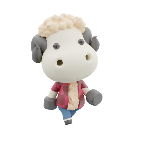 Mouton mignon  3D Illustration