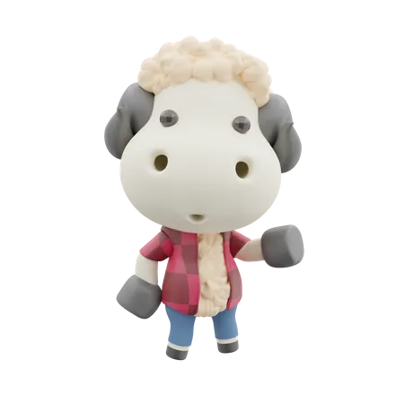 Mouton mignon  3D Illustration