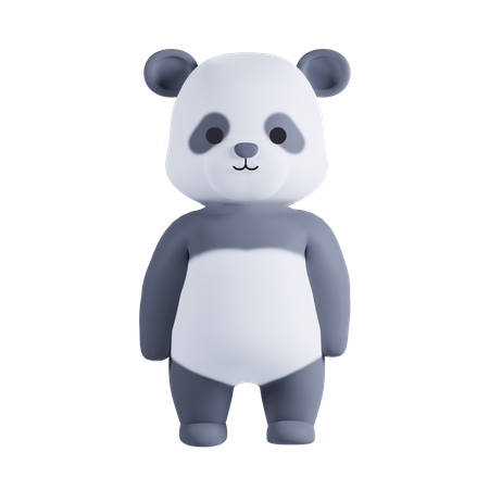 Jolie pose de panda  3D Illustration