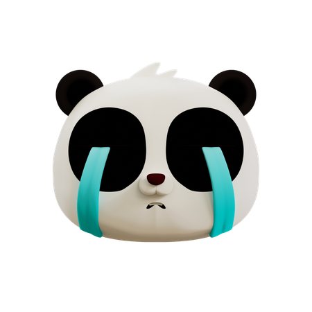 Mignon panda qui pleure emoji  3D Icon