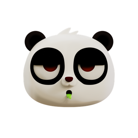 Joli panda vomissant emoji  3D Icon