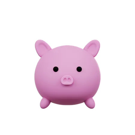 Cochon mignon  3D Icon