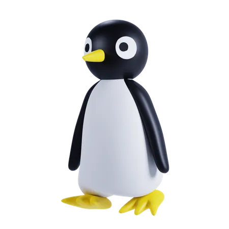 Pingouin mignon  3D Illustration