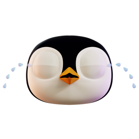 Mignon pingouin qui pleure  3D Icon