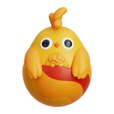 Poussin mignon dans un œuf  3D Icon