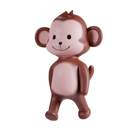 Singe mignon  3D Illustration