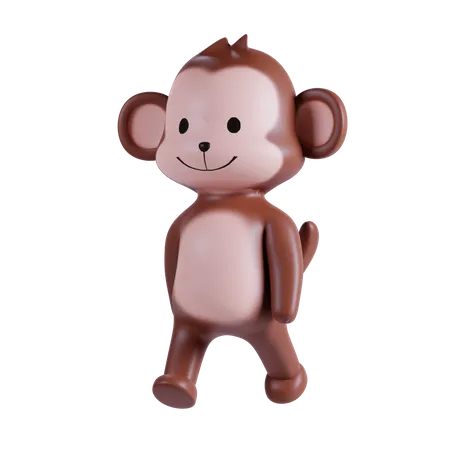 Singe mignon  3D Illustration