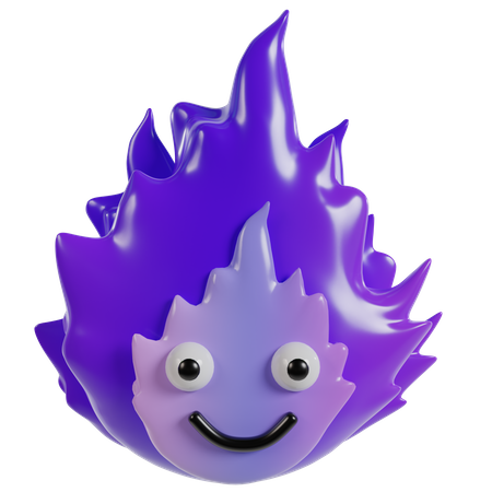 Jolie flamme violette  3D Icon