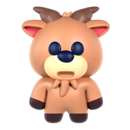 Chèvre mignonne  3D Icon