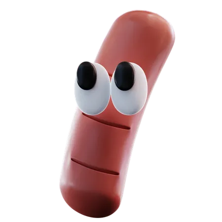 Saucisse mignonne  3D Icon