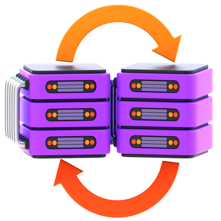 Migración de datos  3D Icon