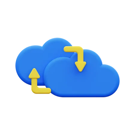 3 D Migrating Cloud Icon 3D Icon