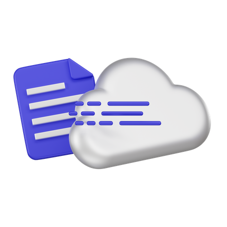 Migration de données vers le cloud  3D Icon