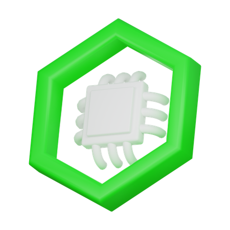 Mikrochip  3D Icon