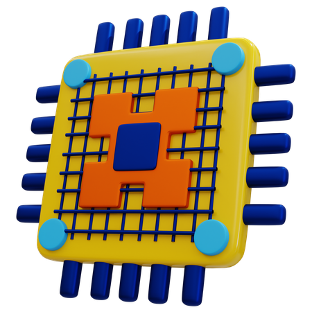 Mikrochip  3D Icon