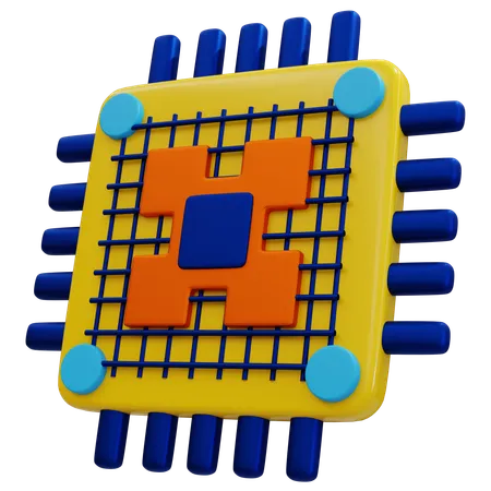 Mikrochip  3D Icon