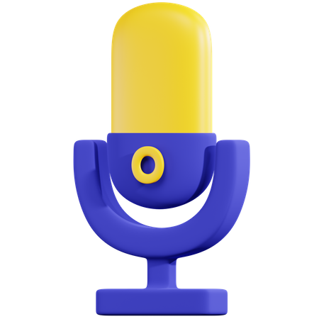 Mikrofon an  3D Icon