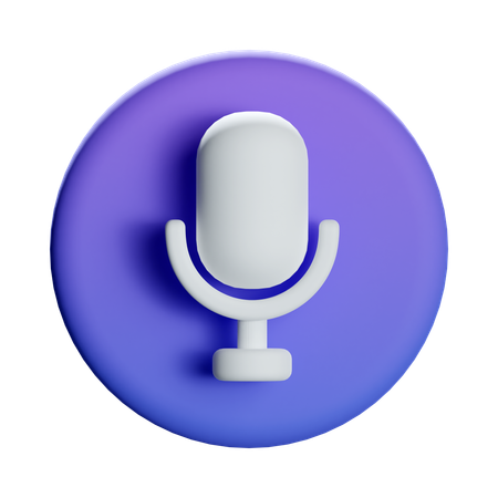 Mikrofon aufnehmen  3D Icon